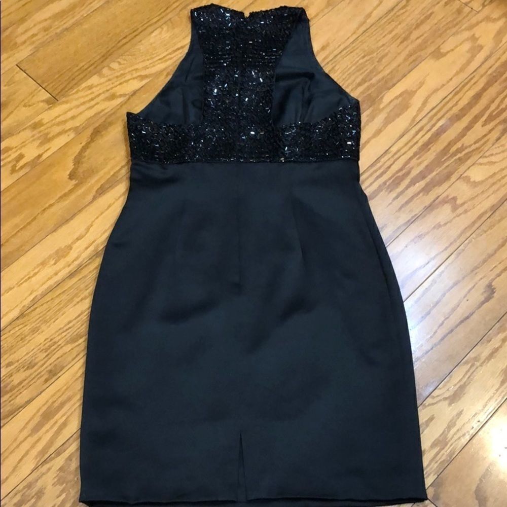 𝅺black Tie Oleg Cassini Embellished Dress Size 10 - Picture 6 of 8